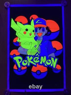 For toledobu? Vintage Pokemon Pikachu Blacklight Poster 1999 US Version