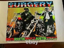 Frank Kozik 1993 Surgery Easy Rider Poster Print Blacklight #11/550 Austin Tx