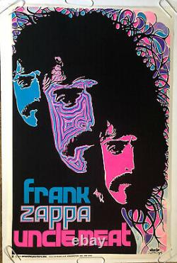 Frank Zappa Original Vintage Blacklight Poster Uncle Meat 1970 Music Beeghly