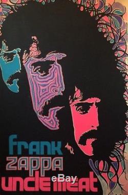 Frank Zappa Original Vintage Blacklight Poster Uncle Meat 1970 Music Beeghly