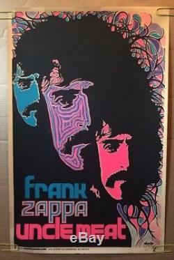 Frank Zappa Original Vintage Blacklight Poster Uncle Meat 1970 Music Beeghly