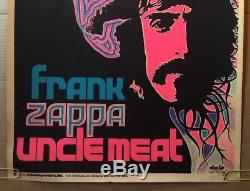 Frank Zappa Original Vintage Blacklight Poster Uncle Meat 1970 Music Beeghly