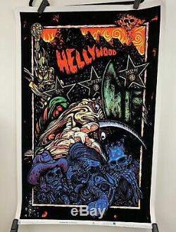 Freddy Krueger Nightmare On Elm Street Black Light Poster Hellywood Flocked