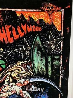 Freddy Krueger Nightmare On Elm Street Black Light Poster Hellywood Flocked