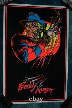 Freddy Krueger Nightmare On Elm Street Felt Blacklight PosterFAST SHIPPING