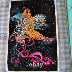 Freedom Flight PP-434 Vintage 1974 Blacklight Poster Velva-Print Psychedelic