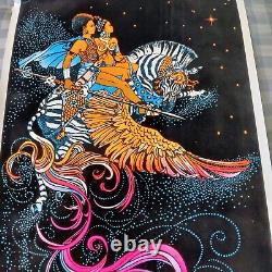 Freedom Flight PP-434 Vintage 1974 Blacklight Poster Velva-Print Psychedelic