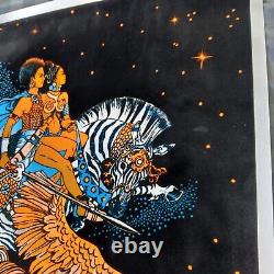 Freedom Flight PP-434 Vintage 1974 Blacklight Poster Velva-Print Psychedelic