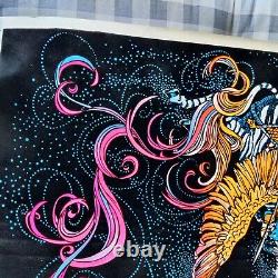 Freedom Flight PP-434 Vintage 1974 Blacklight Poster Velva-Print Psychedelic