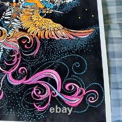 Freedom Flight PP-434 Vintage 1974 Blacklight Poster Velva-Print Psychedelic