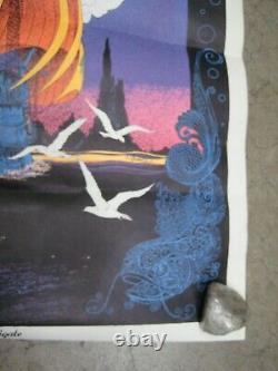 Friendship Brigade 1971 black light poster vintage psychedelic (creased) C1992