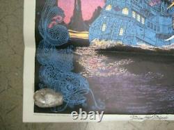 Friendship Brigade 1971 black light poster vintage psychedelic (creased) C1992