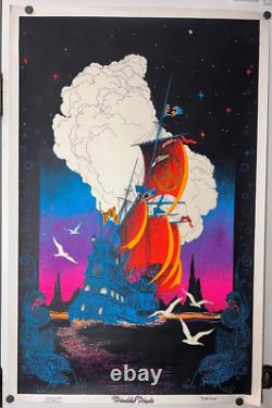 Friendship Frigate vintage black Light poster peace ship 1970s psychedelic ship