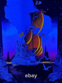 Friendship Frigate vintage black Light poster peace ship 1970s psychedelic ship