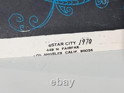 Friendship Frigate vintage black Light poster peace ship 1970s psychedelic ship