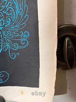 Friendship Frigate vintage black Light poster peace ship 1970s psychedelic ship