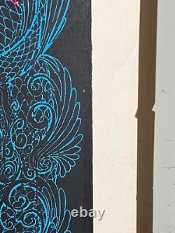 Friendship Frigate vintage black Light poster peace ship 1970s psychedelic ship