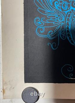 Friendship Frigate vintage black Light poster peace ship 1970s psychedelic ship