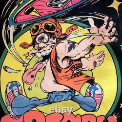 Frisby Freak 1970s Rare Psychedelic Blacklight Poster Nate Owens 21 x 32 Inches