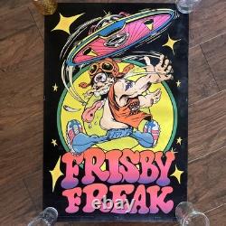 Frisby Freak 1970s Rare Psychedelic Blacklight Poster Nate Owens 21 x 32 Inches