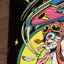 Frisby Freak 1970s Rare Psychedelic Blacklight Poster Nate Owens 21 x 32 Inches