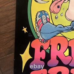 Frisby Freak 1970s Rare Psychedelic Blacklight Poster Nate Owens 21 x 32 Inches