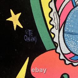 Frisby Freak 1970s Rare Psychedelic Blacklight Poster Nate Owens 21 x 32 Inches