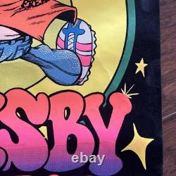 Frisby Freak 1970s Rare Psychedelic Blacklight Poster Nate Owens 21 x 32 Inches