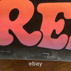 Frisby Freak 1970s Rare Psychedelic Blacklight Poster Nate Owens 21 x 32 Inches