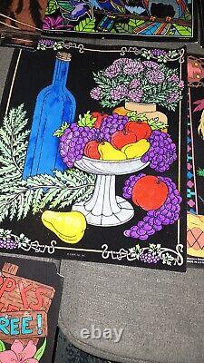 Fuzzy Poster Starline Creative Playapus Psychedelic Blacklight Posters Lot Of 12