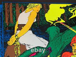 GEORGE & THE DRAGON VINTAGE 1971 BLACKLIGHT POSTER By POMEGRANATE -NICE