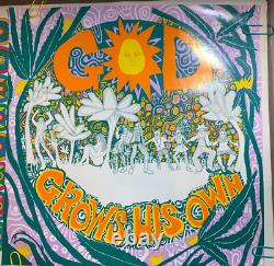 GOD GROWS HIS OWN 1967 VINTAGE HEADSHOP POSTER By MARI TEPPER -READ