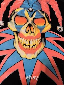 GRAFFIX Blacklight Poster Velvet Flocked 1997 AIR JESTER 4400 Skull Clown Glow