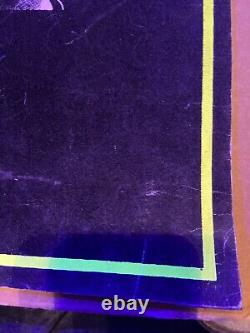 GRIM REAPER 1984 Glow In The Dark Velvet Blacklight Vintage Poster