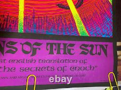 GUARDIANS OF THE SUN VINTAGE 1972 HEADSHOP BLACKLIGHT POSTER By ARTKO STUDIOS