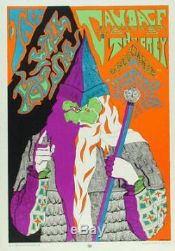 Gandalf The Grey Original 1967 Psychedelic Black Light Poster Lord of the Rings