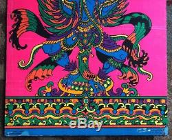 Garuda Original Vintage Blacklight Poster Third Eye Orlando Macbeth Psychedelic