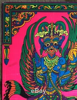 Garuda Original Vintage Blacklight Poster Third Eye Orlando Macbeth Psychedelic