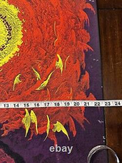 Gates Of Heaven Black light Poster Couple Standing In Clouds Pink/black 1970