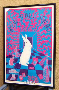 Genuine Vintage Psychedelic Poster White Rabbit, Keep Your Head Joe McHugh