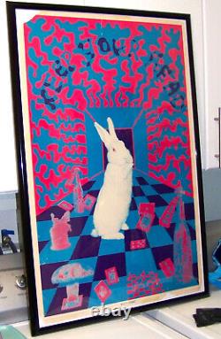 Genuine Vintage Psychedelic Poster White Rabbit, Keep Your Head Joe McHugh