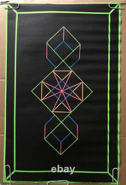 Geometric 1 Original Vintage Blacklight Poster Third Eye Roberta Bell Geometry