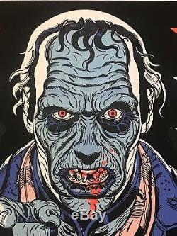 George Romero Day Of The Dead Bub Horror BlackLight Art Print Poster Mondo Movie