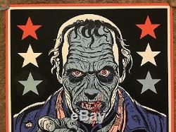 George Romero Day Of The Dead Bub Horror BlackLight Art Print Poster Mondo Movie