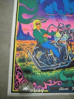 Ghost Rider 1971 black light poster vintage chopper motorcycle psychedelic C2113