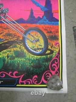 Ghost Rider 1971 black light poster vintage chopper motorcycle psychedelic C2128