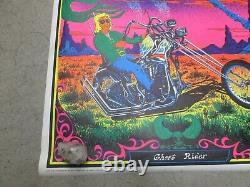 Ghost Rider 1971 black light poster vintage chopper motorcycle psychedelic C2128