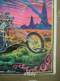 Ghost Rider 1971 black light poster vintage psychedelic motorcycle C914