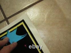 Ghostrider Blacklight Poster 1971 Velvet Vintage Harley Chopper Flocked