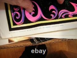 Ghostrider Blacklight Poster 1971 Velvet Vintage Harley Chopper Flocked